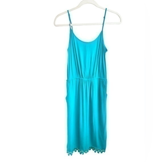 Forever 21 Dresses & Skirts - Forever 21 Women’s Babydoll Spaghetti Strap Dress Turquoise Size Small